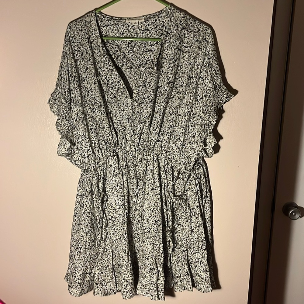 Newbury Kustom Black and White Floral Mini Dress